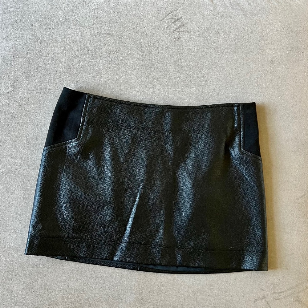BCBGMaxAzria Black Leather-like Mini